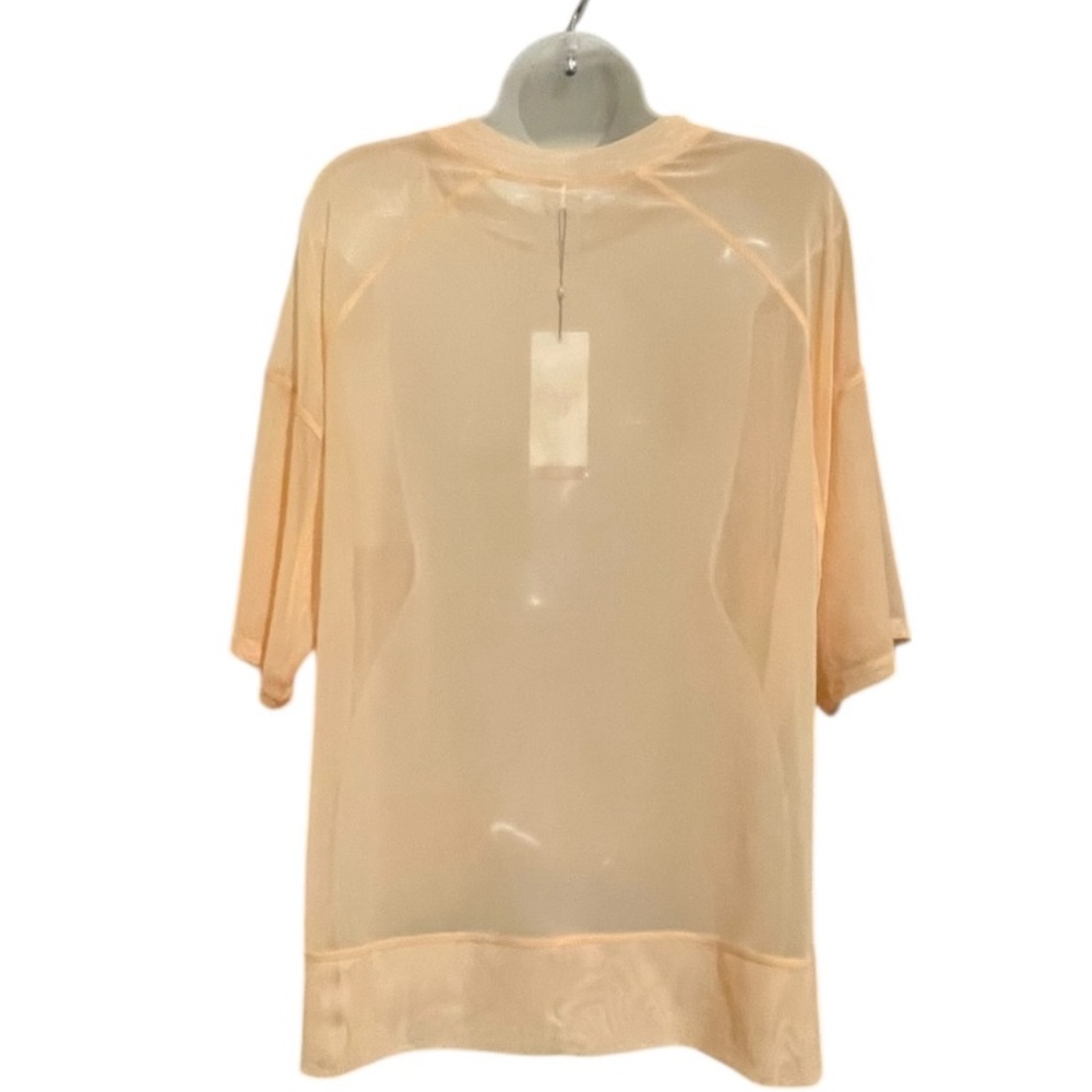 CALIA by Carrie Underwood Oversized peach mesh short-sleeve tee. Size Med NWT - Picture 2 of 9